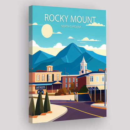 Rocky Mount North Carolina Art Print, Rocky Mount Art, Canvas Print, Painting Canvas, Living Room Decor