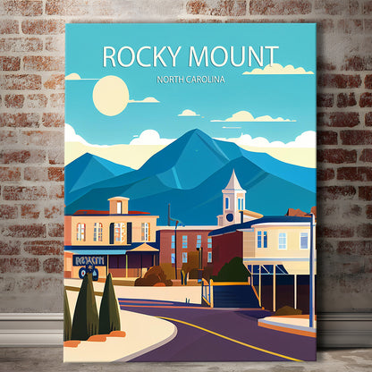 Rocky Mount North Carolina Art Print, Rocky Mount Art, Canvas Print, Painting Canvas, Living Room Decor