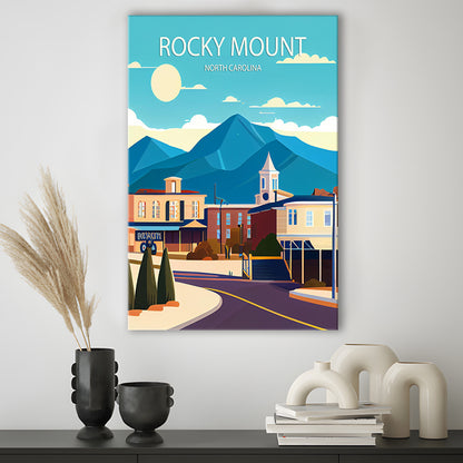 Rocky Mount North Carolina Art Print, Rocky Mount Art, Canvas Print, Painting Canvas, Living Room Decor