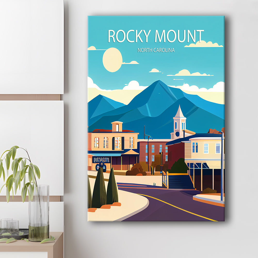Rocky Mount North Carolina Art Print, Rocky Mount Art, Canvas Print, Painting Canvas, Living Room Decor