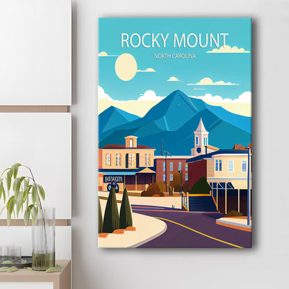 Rocky Mount North Carolina Art Print, Rocky Mount Art, Canvas Print, Painting Canvas, Living Room Decor