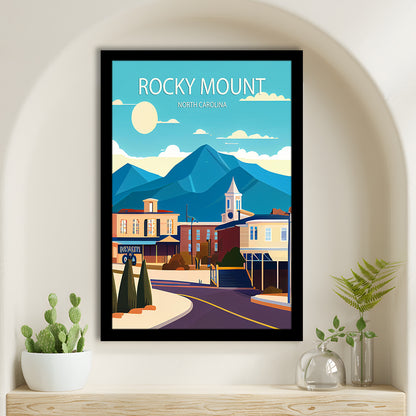 Rocky Mount North Carolina Art Print, Rocky Mount Art, Framed Art Print, Picture Framed, Painting Art