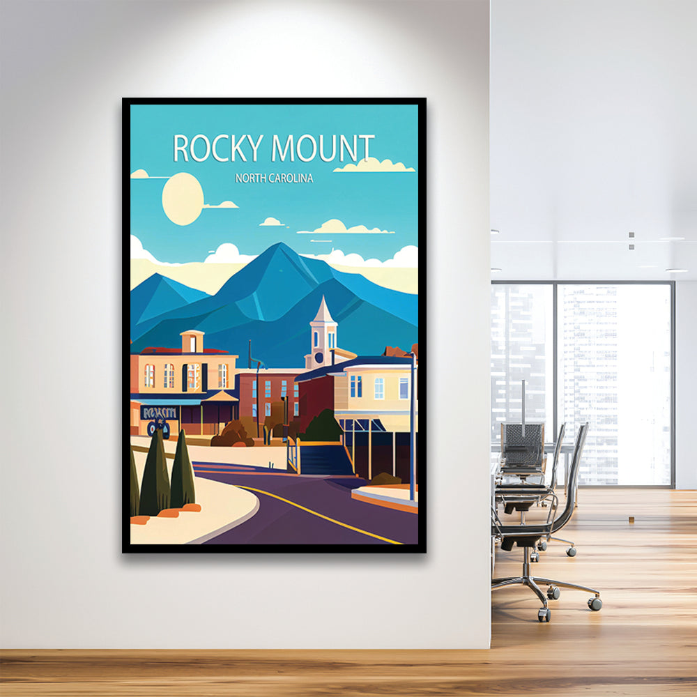 Rocky Mount North Carolina Art Print, Rocky Mount Art, Framed Art Print, Picture Framed, Painting Art