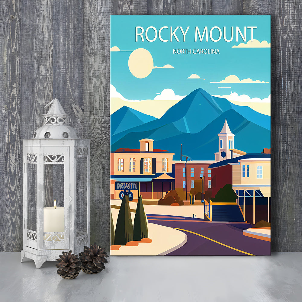 Rocky Mount North Carolina Art Print, Rocky Mount Art, Canvas Print, Painting Canvas, Living Room Decor
