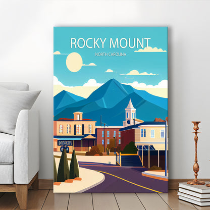 Rocky Mount North Carolina Art Print, Rocky Mount Art, Canvas Print, Painting Canvas, Living Room Decor
