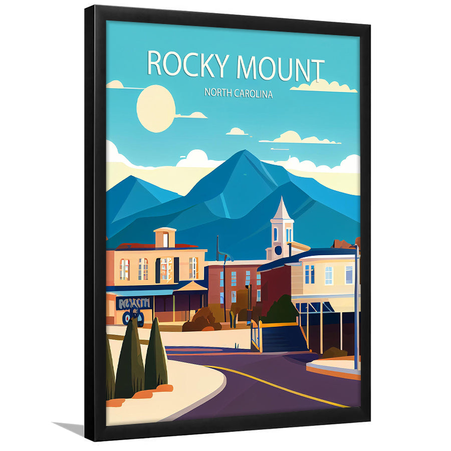 Rocky Mount North Carolina Art Print, Rocky Mount Art, Framed Art Print, Picture Framed, Painting Art