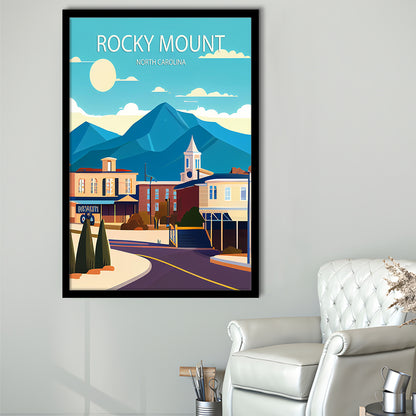 Rocky Mount North Carolina Art Print, Rocky Mount Art, Framed Art Print, Picture Framed, Painting Art
