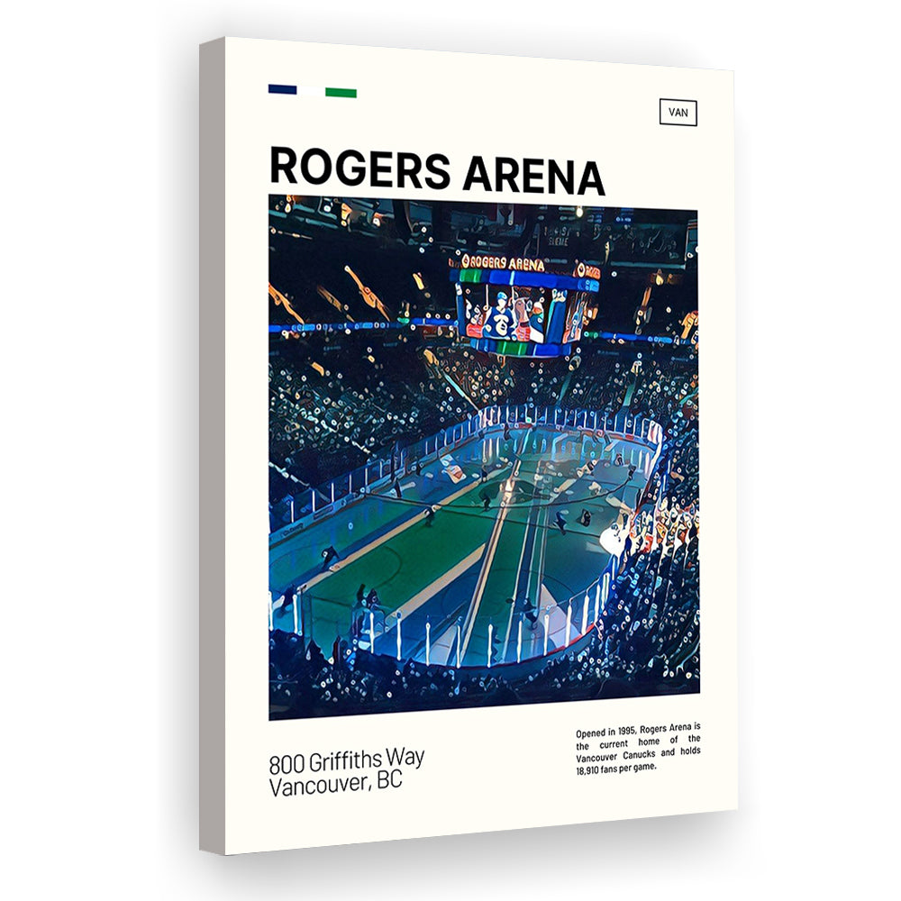 Rogers Arena Print, Vancouver Canucks Stadium Canvas Art, Fan Gifts, Sport Art, Canvas Print Wall Art