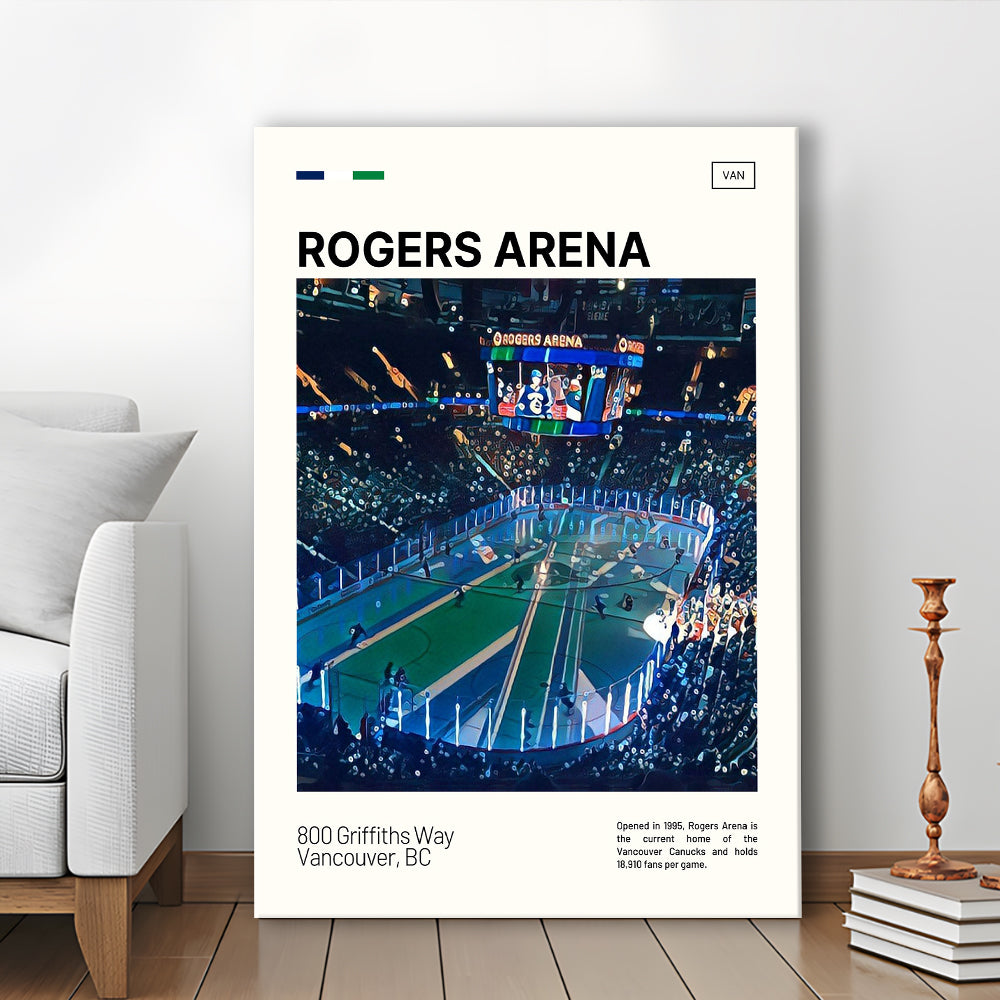 Rogers Arena Print, Vancouver Canucks Stadium Canvas Art, Fan Gifts, Sport Art, Canvas Print Wall Art