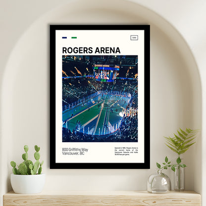 Rogers Arena Print, Vancouver Canucks Stadium Art, Gifts for him, Sport Art, Framed Art Print Wall Decor