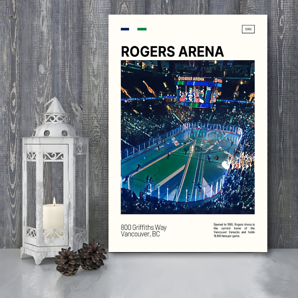 Rogers Arena Print, Vancouver Canucks Stadium Canvas Art, Fan Gifts, Sport Art, Canvas Print Wall Art