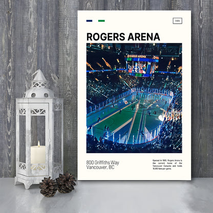 Rogers Arena Print, Vancouver Canucks Stadium Canvas Art, Fan Gifts, Sport Art, Canvas Print Wall Art