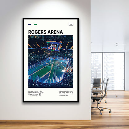 Rogers Arena Print, Vancouver Canucks Stadium Art, Gifts for him, Sport Art, Framed Art Print Wall Decor