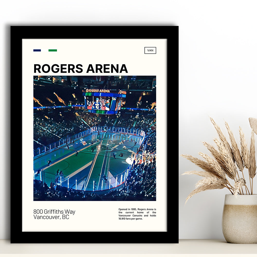 Rogers Arena Print, Vancouver Canucks Stadium Art, Gifts for him, Sport Art, Framed Art Print Wall Decor