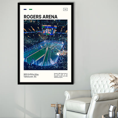 Rogers Arena Print, Vancouver Canucks Stadium Art, Gifts for him, Sport Art, Framed Art Print Wall Decor