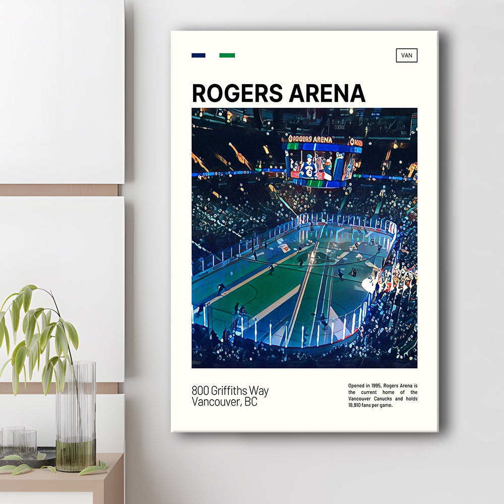 Rogers Arena Print, Vancouver Canucks Stadium Canvas Art, Fan Gifts, Sport Art, Canvas Print Wall Art