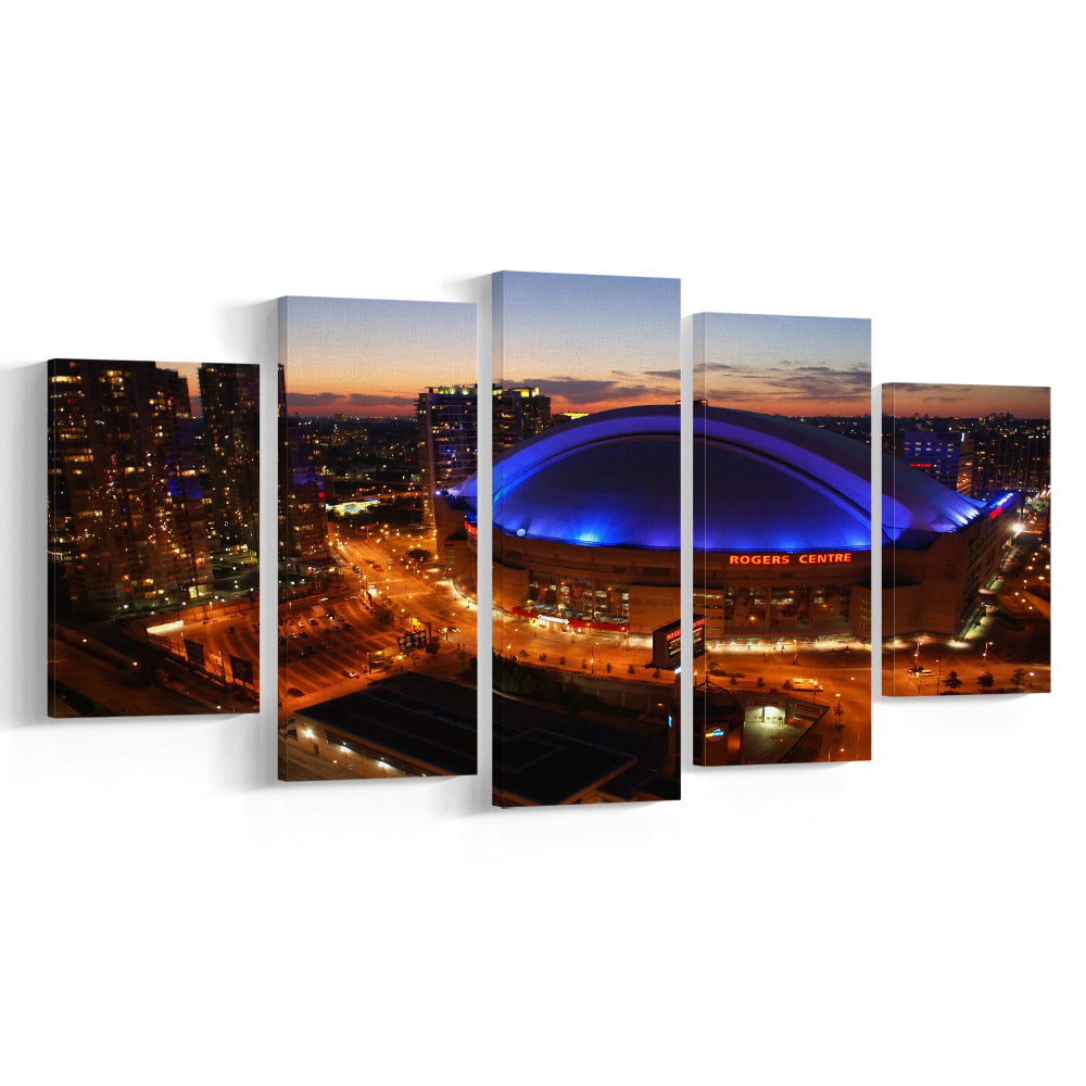 Rogers Center, Stadium Canvas, Sport Art, Gift for him, 5 Panel, Large Canvas, Canvas Print Wall Art