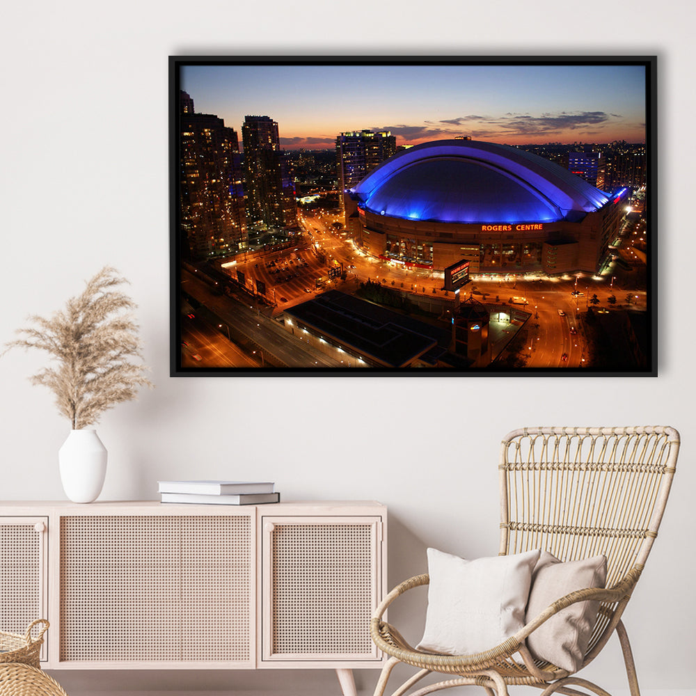 Rogers Center, Stadium Canvas, Sport Art, Framed Canvas Print Wall Art, Floating Frame