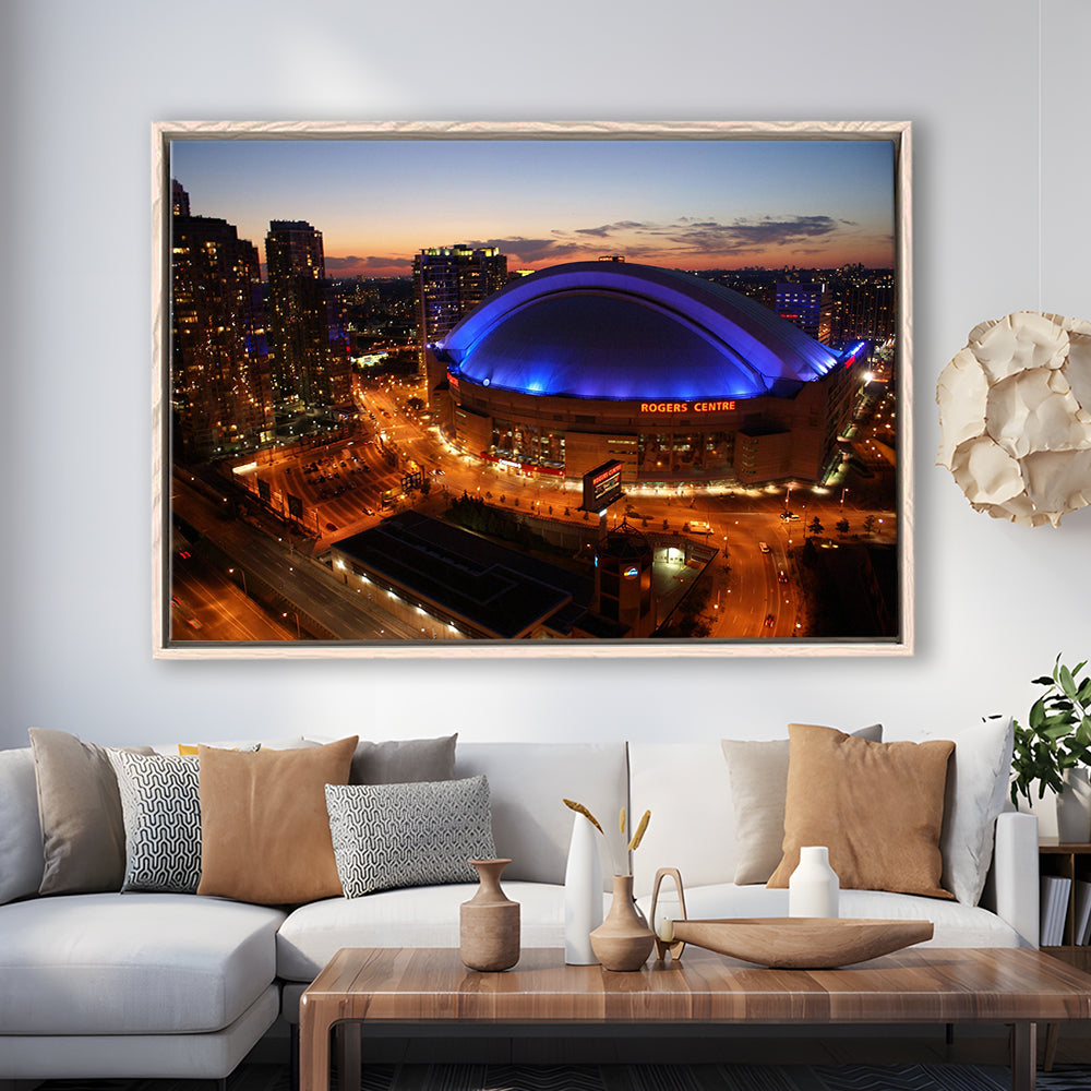 Rogers Center, Stadium Canvas, Sport Art, Framed Canvas Print Wall Art, Floating Frame