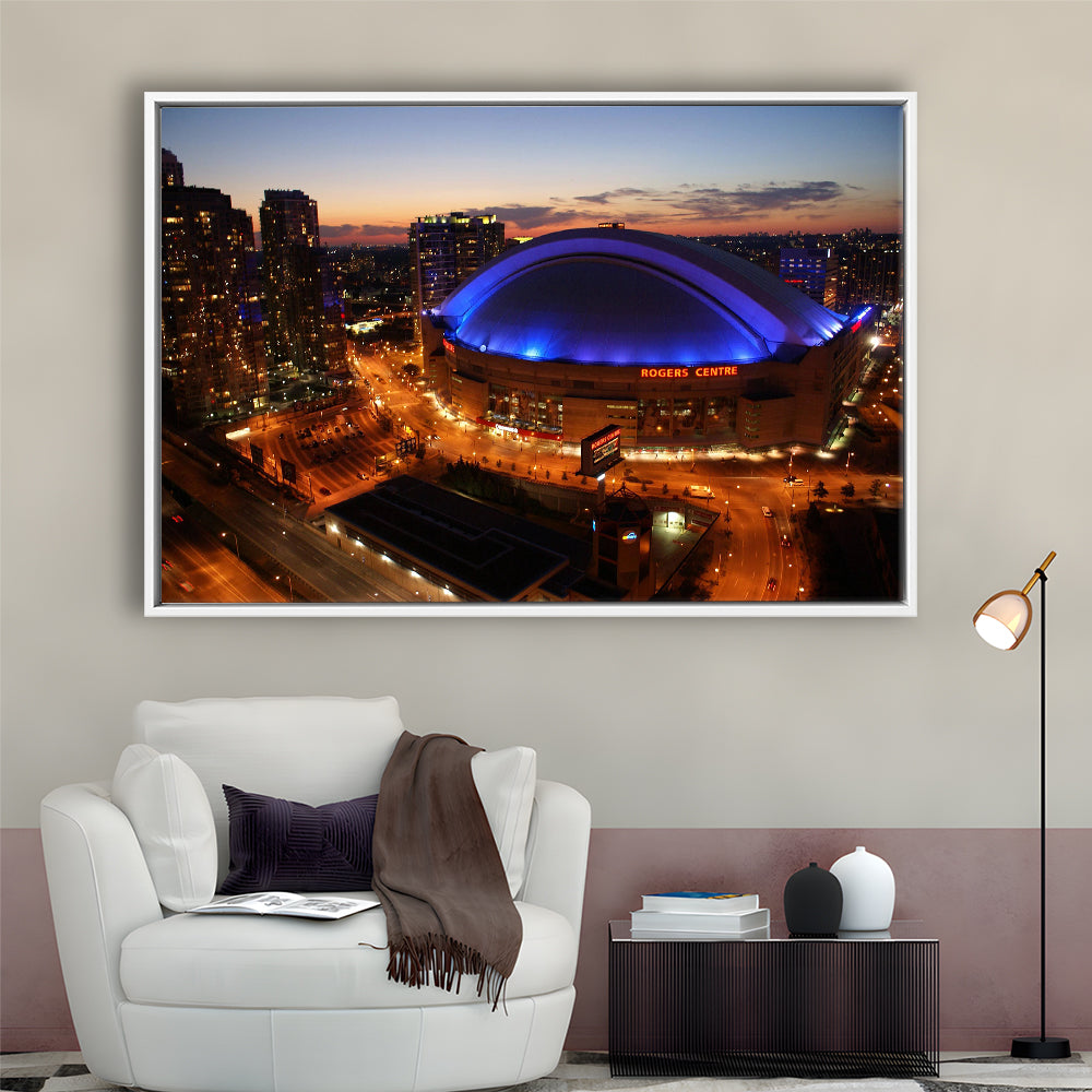Rogers Center, Stadium Canvas, Sport Art, Framed Canvas Print Wall Art, Floating Frame