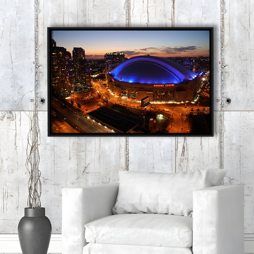 Rogers Center, Stadium Canvas, Sport Art, Framed Canvas Print Wall Art, Floating Frame