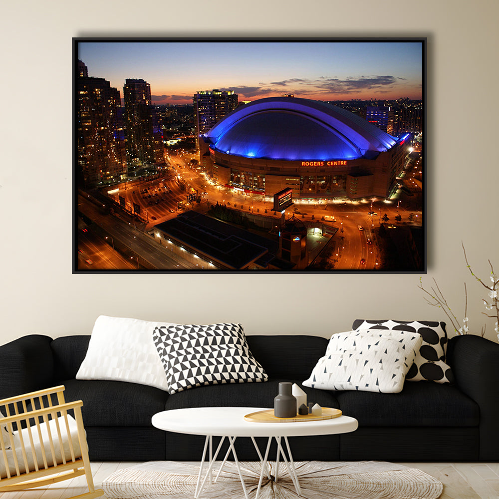 Rogers Center, Stadium Canvas, Sport Art, Framed Canvas Print Wall Art, Floating Frame