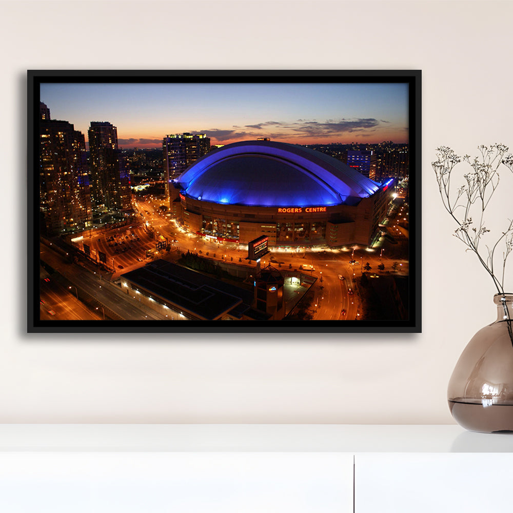 Rogers Center, Stadium Canvas, Sport Art, Framed Canvas Print Wall Art, Floating Frame