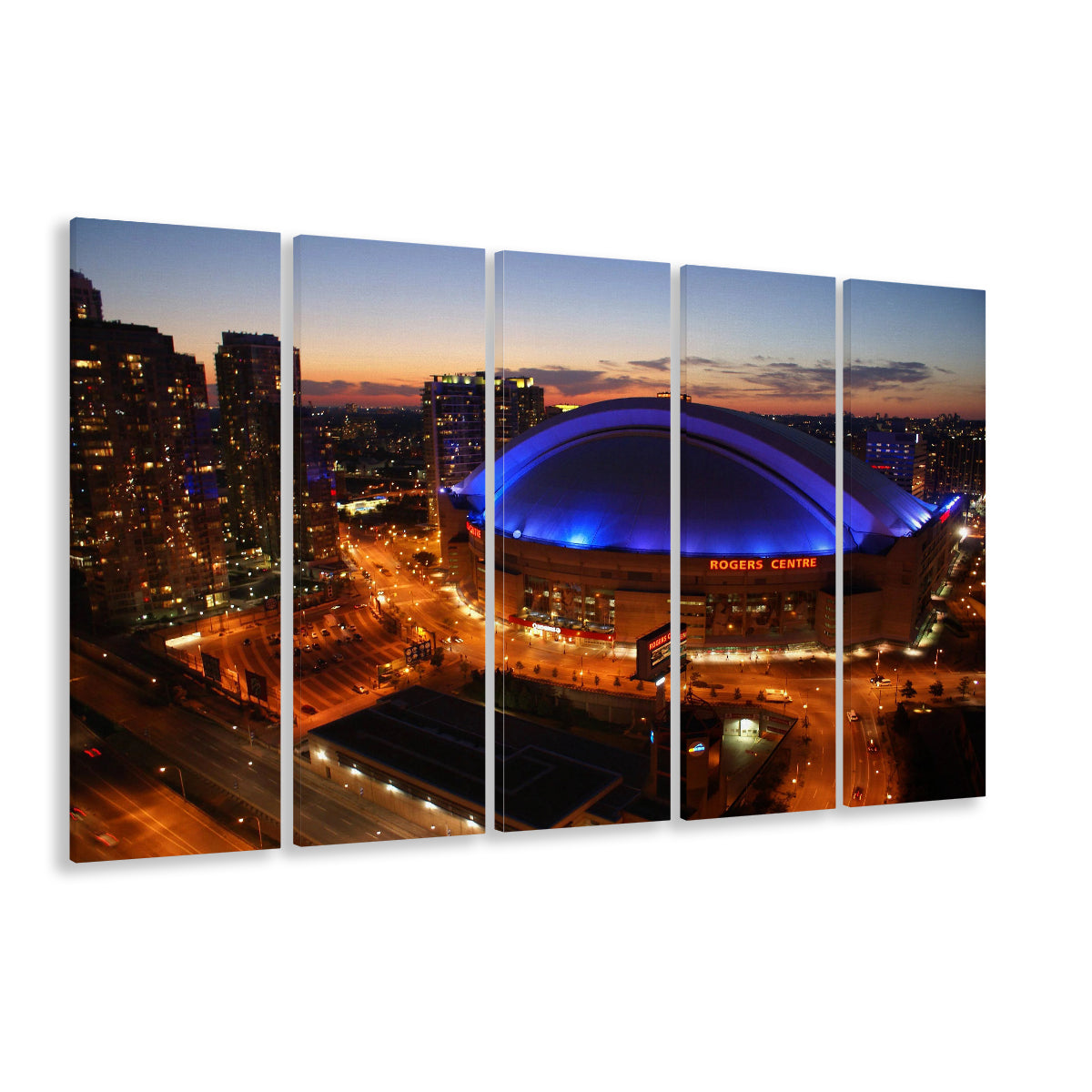 Rogers Center, Stadium Canvas, Sport Art, 5 Panel B, Extra Large Canvas, Canvas Print Wall Art
