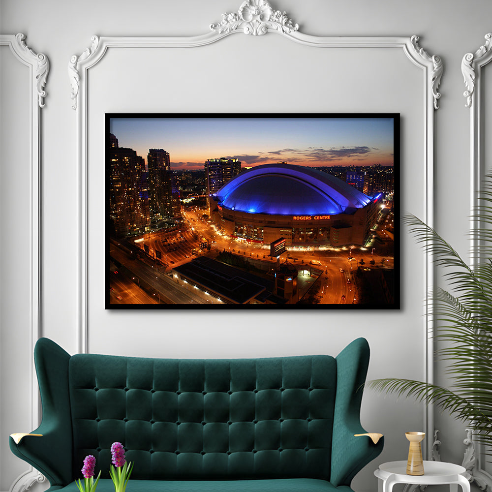 Rogers Center, Stadium Canvas, Sport Art, Gift for him, Framed Art Print Wall Decor, Picture Framed