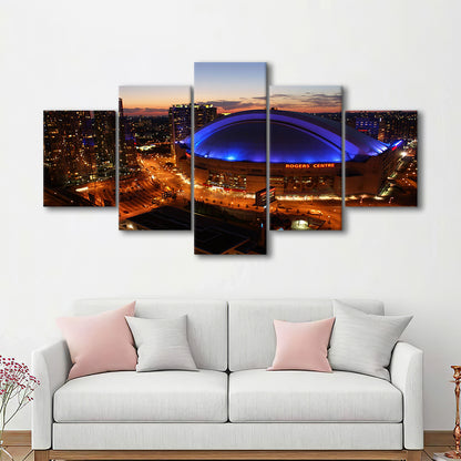 Rogers Center, Stadium Canvas, Sport Art, Gift for him, 5 Panel, Large Canvas, Canvas Print Wall Art
