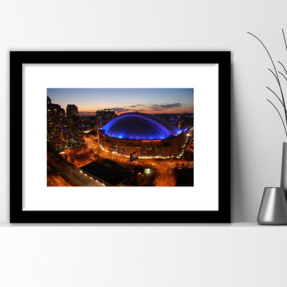 Rogers Center, Stadium Canvas, Sport Art, Gift for him, White Border Framed Art Print Wall Decor