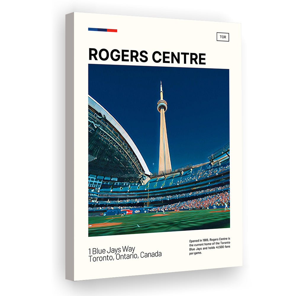 Rogers Centre Print, Toronto Blue Jays Stadium Canvas Art, Fan Gifts, Sport Art, Canvas Print Wall Art
