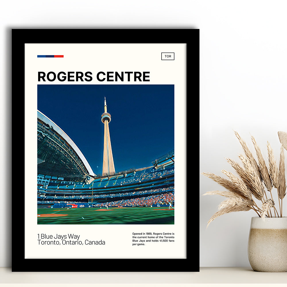 Rogers Centre Print, Toronto Blue Jays Stadium Art, Gifts for him, Sport Art, Framed Art Print Wall Decor