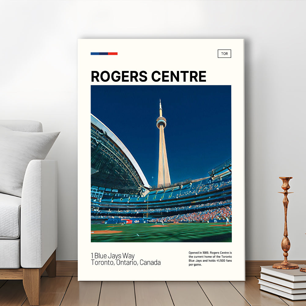 Rogers Centre Print, Toronto Blue Jays Stadium Canvas Art, Fan Gifts, Sport Art, Canvas Print Wall Art
