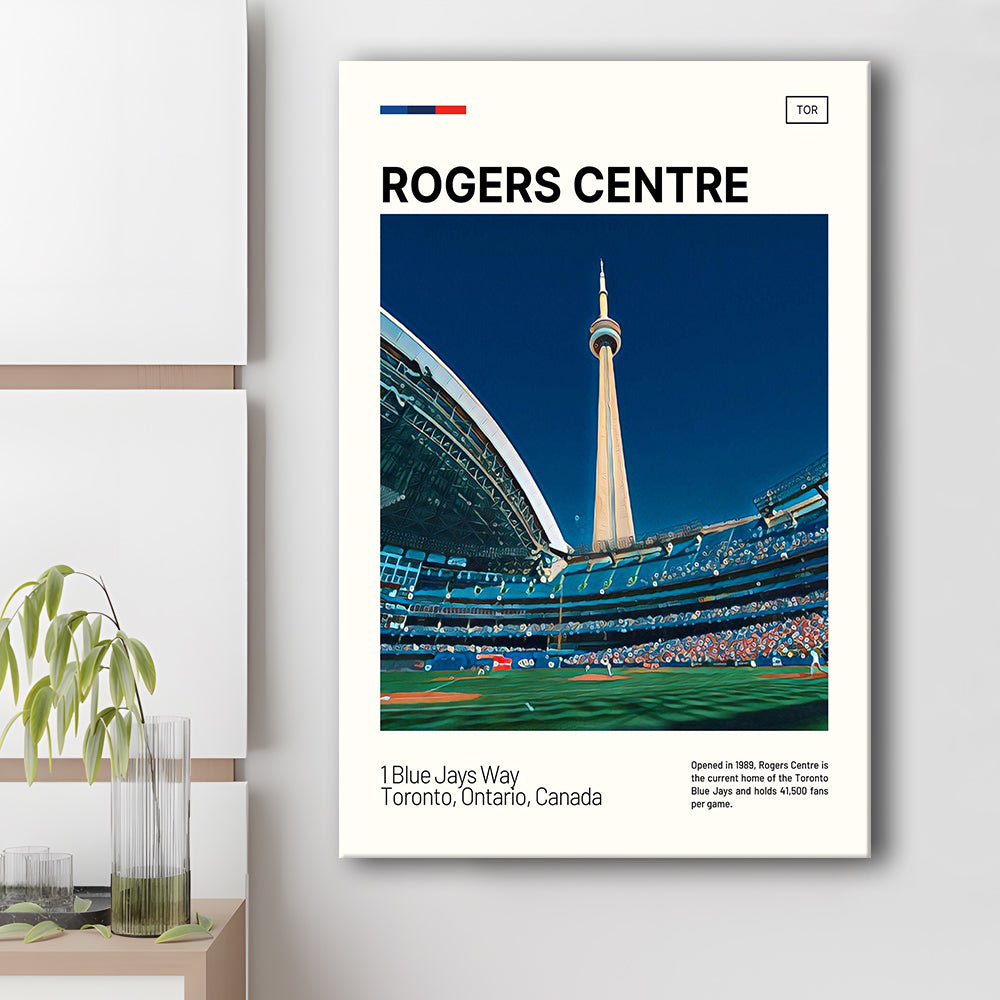 Rogers Centre Print, Toronto Blue Jays Stadium Canvas Art, Fan Gifts, Sport Art, Canvas Print Wall Art