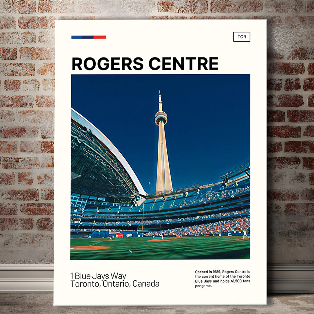 Rogers Centre Print, Toronto Blue Jays Stadium Canvas Art, Fan Gifts, Sport Art, Canvas Print Wall Art