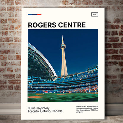 Rogers Centre Print, Toronto Blue Jays Stadium Canvas Art, Fan Gifts, Sport Art, Canvas Print Wall Art