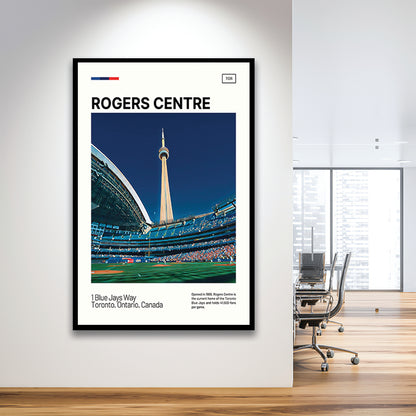 Rogers Centre Print, Toronto Blue Jays Stadium Art, Gifts for him, Sport Art, Framed Art Print Wall Decor