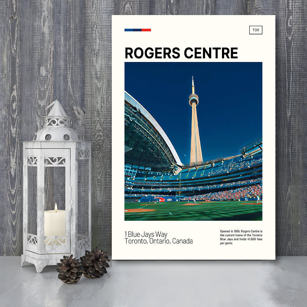 Rogers Centre Print, Toronto Blue Jays Stadium Canvas Art, Fan Gifts, Sport Art, Canvas Print Wall Art