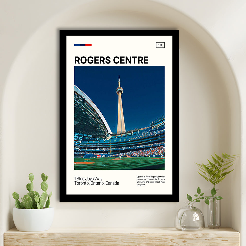 Rogers Centre Print, Toronto Blue Jays Stadium Art, Gifts for him, Sport Art, Framed Art Print Wall Decor