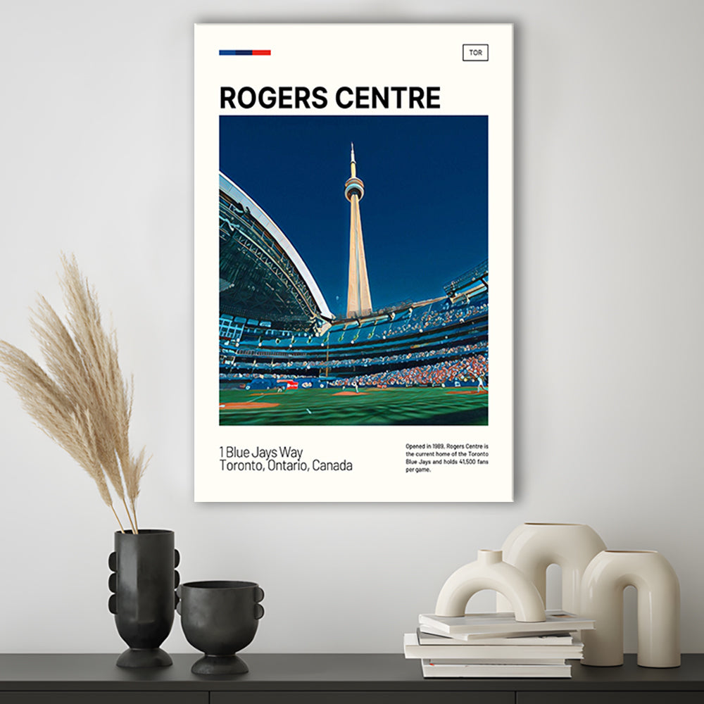 Rogers Centre Print, Toronto Blue Jays Stadium Canvas Art, Fan Gifts, Sport Art, Canvas Print Wall Art