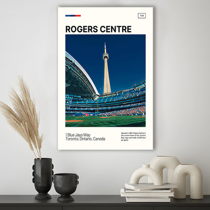 Rogers Centre Print, Toronto Blue Jays Stadium Canvas Art, Fan Gifts, Sport Art, Canvas Print Wall Art