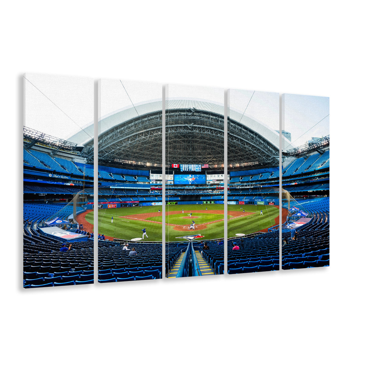 Rogers Centre, Stadium Canvas, Sport Art, 5 Panel B, Extra Large Canvas, Canvas Print Wall Art