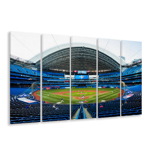 Rogers Centre, Stadium Canvas, Sport Art, 5 Panel B, Extra Large Canvas, Canvas Print Wall Art