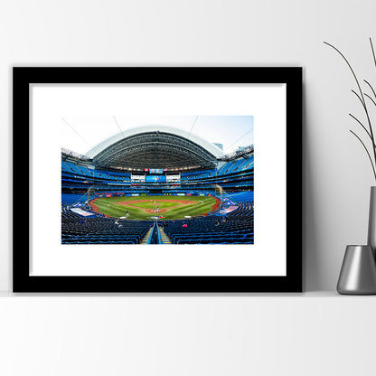 Rogers Centre, Stadium Canvas, Sport Art, Gift for him, White Border Framed Art Print Wall Decor