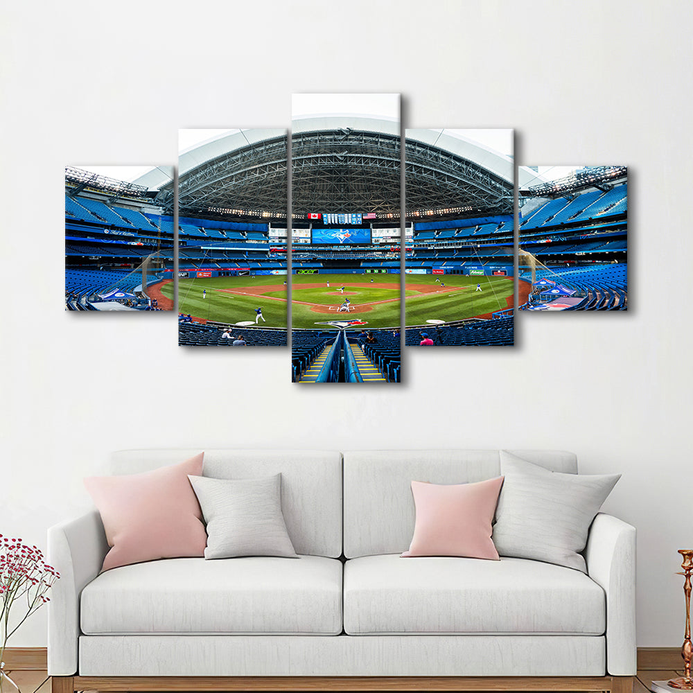 Rogers Centre, Stadium Canvas, Sport Art, Gift for him, 5 Panel, Large Canvas, Canvas Print Wall Art
