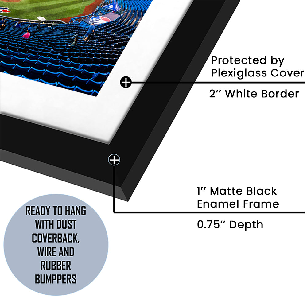 Rogers Centre, Stadium Canvas, Sport Art, Gift for him, White Border Framed Art Print Wall Decor