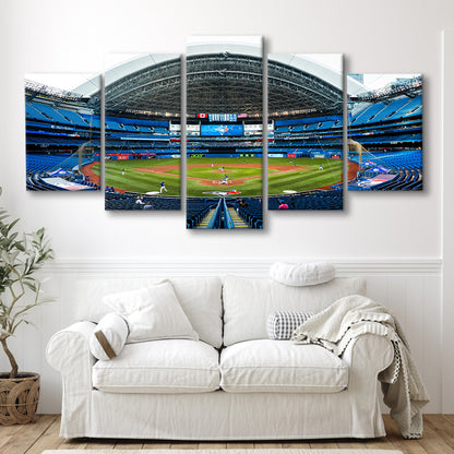 Rogers Centre, Stadium Canvas, Sport Art, Gift for him, 5 Panel, Large Canvas, Canvas Print Wall Art