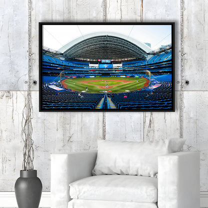 Rogers Centre, Stadium Canvas, Sport Art, Framed Canvas Print Wall Art, Floating Frame