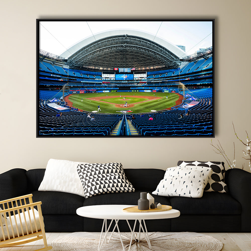 Rogers Centre, Stadium Canvas, Sport Art, Framed Canvas Print Wall Art, Floating Frame